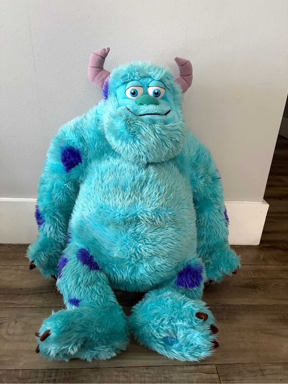 Large Vtg Disney Store Blue Sully Monsters Inc. Plush Stuffed Animal Toy